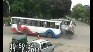 BTV  Bangladesh Live Bus Accident CCTV Video  BTV World Unofficial [upl. by Jochebed]