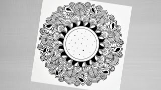 How to make mandala art  Easy mandala art step by step [upl. by Asreht353]