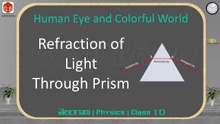 16TS Board  Refraction of Light through Prism  Human Eye and Colorful World  Class10 Physics [upl. by Wu]