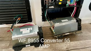 Replace WF8955 RV Converter on Travel Trailer  Alpha Wolf 26DBH [upl. by Imuy]