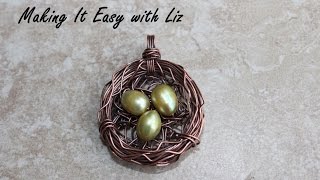 Wirework Birds Nest Pendant [upl. by Christan376]