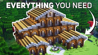 Minecraft Ultimate Survival Base Tutorial how to build 117 [upl. by Nylcsoj330]