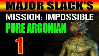 Skyrim PURE ARGONIAN BUILD Walkthrough  Part 1 Lets Settle This Matter Player Major Slack [upl. by Arekat]