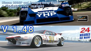 GT7 Sardegna 800 w Nissan R92CP 2247 Run Le Mans 700 w Engine Swap Pantera Build V 148 [upl. by Kulseth]