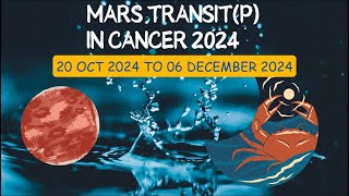 Mars transit Cancer 2024 VGS ASTRO  All Ascendants  Debilitated Mars [upl. by Sarene117]