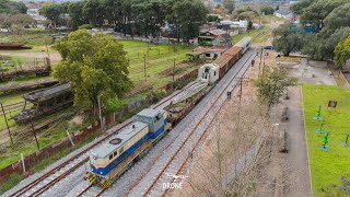 Tren de Auxilio y Alsthom BB56 805 a Peñarol by Alan Drone Uy [upl. by Ennaus]