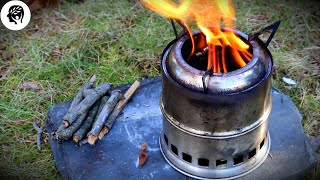 Best budget stainless steel wood gas stove for camping backpacking and bushcraft [upl. by Hirsh]