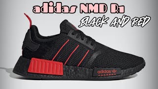 BLACK AND RED adidas NMD R1 Detailed Look and Release Update [upl. by Eissolf717]