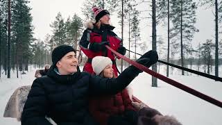 Santa Claus Reindeer  safaris rides amp excursions  Rovaniemi  Lapland [upl. by Sirron]