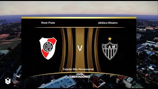 River Plate vs Atletico Mineiro ● Copa Libertadores 2024 ● Gameplay Pes 2021 [upl. by Mayram149]