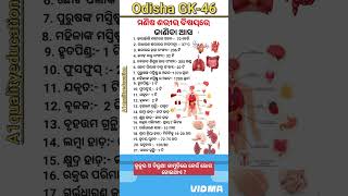 ମଣିଷ ଶରୀର  General Knowledge  Human Body Gk questions  human body parts A1qualityeducation [upl. by Aven]