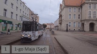 Tramwaje Elbląg 2019 Linia 1  CABVIEW [upl. by Jadda]