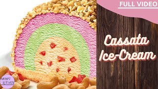 Cassata IceCream Recipe  Homemade Cassata IceCream without Cassata Mould  Moms Kitchen [upl. by Sherline]