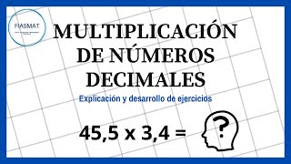 Multiplicación de Números Decimales  Ejercicios resueltos [upl. by Kin]