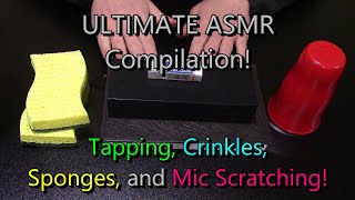 ASMR Compilation High Sensitivity Mic Scratching Sponge Sounds Crinkles and Tingles [upl. by Anilak]