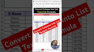 Convert Columns into List Using Textjoin  Convert Columns into List  Textjoin Formula in Excel [upl. by Carter]