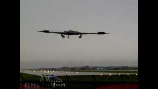 B2 Stealth Bomber arrival at RIAT 2012 for Fairford airshow display  Northrop Grumman B2 Spirit [upl. by Ihsorih433]