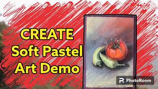 Easy Soft Pastel Techniques and Demonstration to Draw a Tomato and Peppers [upl. by Polad]