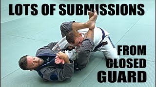 JiuJitsu Submissions  Lots of Closed Guard Submissions [upl. by Herates]