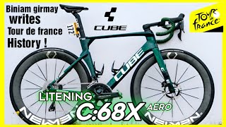 Cube litening aero C68X  Biniam girmays amazing Road bike at Tour de france 2024 [upl. by Hadnama]