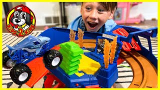 NEW 2024 Monster Jam WORLD FINALS SUPERCHARGE SPEEDWAY Playset  Unboxing amp Play [upl. by Charline]