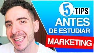 5 Tips que Debes Saber ANTES DE ESTUDIAR Marketing Digital [upl. by Saffian334]