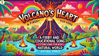 Volcanos Heart  A Fiery and Educational Song  Cuteni Song For Kids  Natural World songs all [upl. by Emogene]