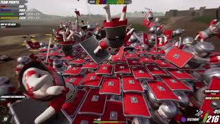 400 LEGIONAIIRES GETTING SHREDDED BY 4 TREBUCHETS SHIELDWALL [upl. by Adnawed]