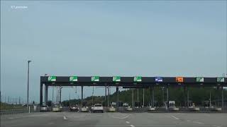 Øresund Bridge toll station Sweden  Denmark [upl. by Varuag]