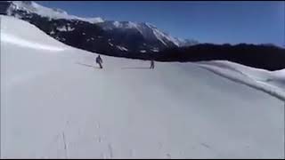 ParsennKublis slope  Skiing in Davos Klosters Switzerland [upl. by Dazraf]