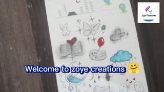 How to draw doodles  doodle ideas  zoyecreations [upl. by Oak]