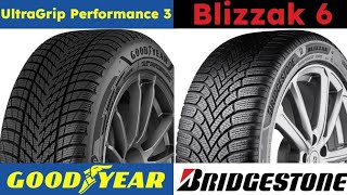 Goodyear UltraGrip Performance 3 vs Bridgestone Blizzak 6 [upl. by Samy]