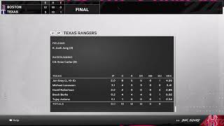 MLB The Show 24 Franchise mode Boston Red Sox  Texas Ranges Game 111 [upl. by Thorma608]