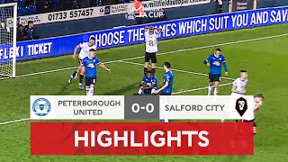 Stalemate at Weston Homes Stadium  Peterborough United 00 Salford City  Emirates FA Cup 202223 [upl. by Nuahsyar]