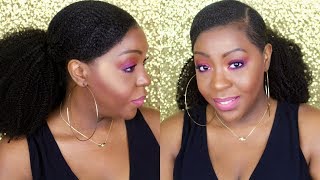 HOW TO Drawstring Ponytail on Natural Hair  Betterlength [upl. by Aiynot791]