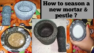 How to season a new mortar amp pestle  Granite mortar amp pestle seasoning [upl. by Hochman]