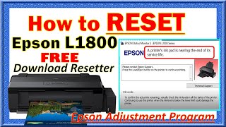 How to Reset L1800  Quick and Easy [upl. by Quigley]