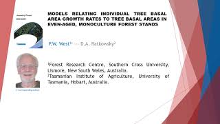 Models Relating Individual Tree JOF 2022 91 21 38 [upl. by Nahttam]