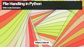 File Handling in Python [upl. by Suhail998]