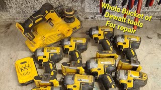 Repairing a whole bucket of broken Dewalt tools [upl. by Hallett935]