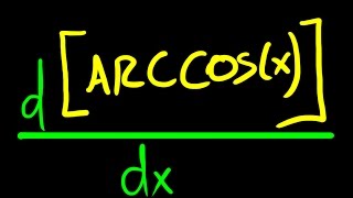 Demonstração da derivada do arco cosseno com derivada implicita [upl. by Iruahs]