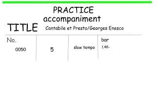 Practice accompaniment Cantabile et PrestoGeorges Enesco 3 [upl. by Mirna]