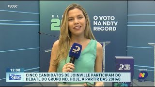 Debate NDTV em Joinville cinco candidatos discutem futuro da cidade [upl. by Borden989]