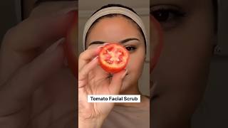 DIY Tomato Facial Scrub for Instant Glow🌟instantglow tamatofacial skincare shorts tomotoscrub [upl. by Rodina99]