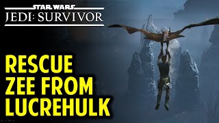 Rescue Zee from the Lucrehulk Full Walkthrough  Star Wars Jedi Survivor [upl. by Ahsilyt225]