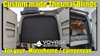 Motorhome and Camper rear thermal blinds Custom Made for your VW Crafter MAN tge Ducato  Boxer [upl. by Alag]