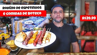 RODÍZIO DE ESPETINHOS E COMIDA DE BOTECO POR R 3999 A VONTADE [upl. by Renell243]