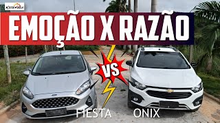 Ford NEW FIESTA 16 X GM ONIX 14  Comparativo em detalhes [upl. by Devin]