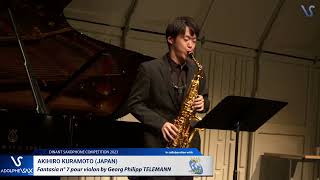 Akihiro KURAMOTO plays plays Fantasie nÂº7 pour violon by GP Telemann [upl. by Labaw97]