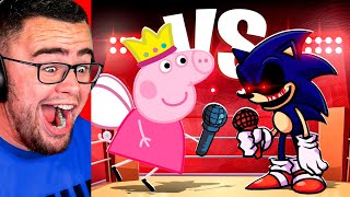 Reacting to SONICEXE vs PEPPA PIG Rap Battle [upl. by Kynthia186]